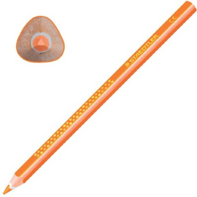 Карандаш цветной утолщенный STAEDTLER "Noris club", 1 шт., трехгранный, грифель 4 мм, оранжевый