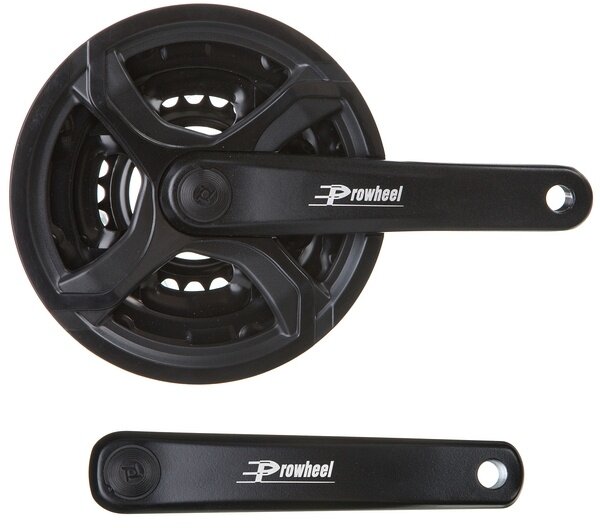 Шатуны PROWHEEL TA-CQ02 CRANK 175MM; CHAINRINGS 24/34/42T w/PLASTIC BLACK CHAINGUARD