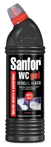 Чистящее средство 750 г, SANFOR WC gel (Санфор гель) "Special Black"