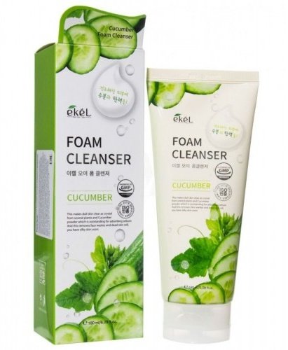 Ekel Foam Cleanser Cucumber - Очищающая пенка для лица с экстрактом огурца, 180 мл.