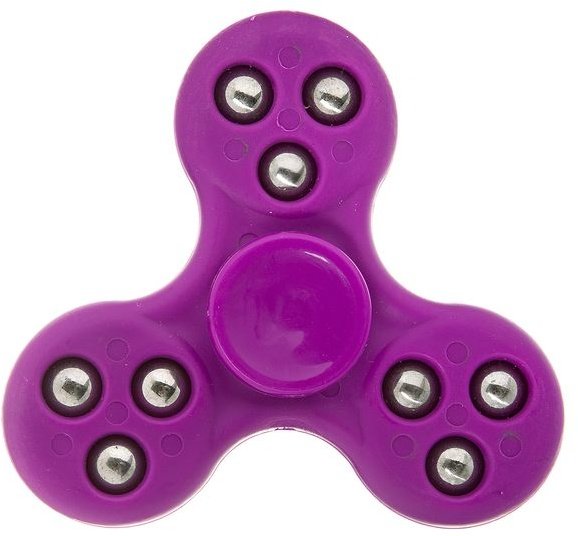 СПИННЕР пластик мульти фиолетовый Roller ball Fidget Spinner- violet Color PACK 9х9*1,1 см.