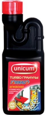 Средство для прочистки канализационных труб 600 г, UNICUM (Уникум) "Tornado", гранулированное