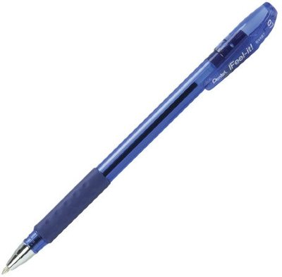 Ручка шариковая масляная с грипом PENTEL "Feel It!", СИНЯЯ, трехгранная, узел 0,7 мм, линия письма 0,27 мм