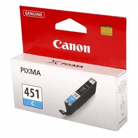 Картридж струйный CANON (CLI-451C) Pixma iP7240 и другие, голубой, оригинальный