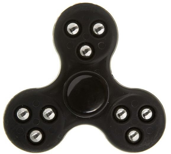 СПИННЕР пластик мульти черный Roller ball Fidget Spinner- black Color PACK 9х9*1,1 см.