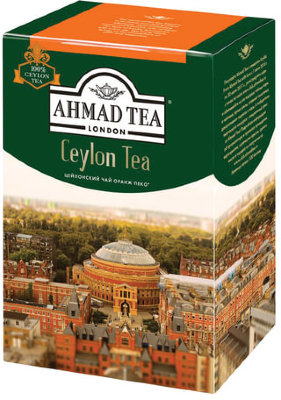 Чай AHMAD (Ахмад) "Ceylon Tea OP", черный листовой, картонная коробка, 200 г, 1289-012