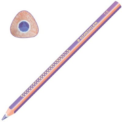 Карандаш цветной утолщенный STAEDTLER "Noris club", 1 шт., трехгранный, грифель 4 мм, фиолетовый