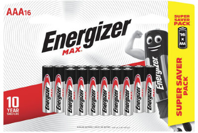 Батарейки КОМПЛЕКТ 16 шт., ENERGIZER Max, AAA (LR03,24А), алкалиновые, мизинчиковые, E301433301