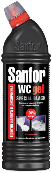 Средство для туалета Sanfor WC "Special Black", гель, 750мл