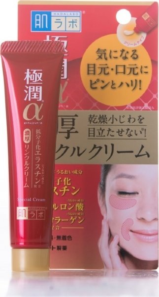 Крем против морщин для области вокруг глаз и носогубных складок Gokujyun Alpha Wrinkle Care Special Cream