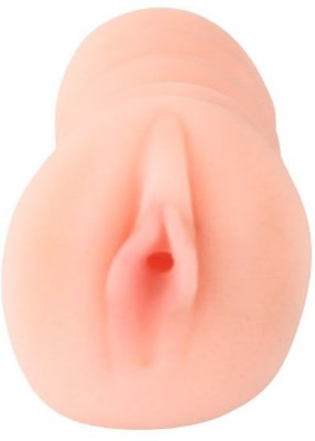 Мастурбатор-вагина с вибрацией и углублениями под пальцы - 16 см.