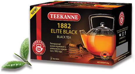 Чай TEEKANNE (Тиканне) "Elite Black 1882", черный, 20 пакетиков по 2 г, Германия, 0306_4545