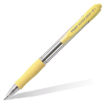 Ручка шариковая Pilot Super Grip желтый корпус синяя 0,7мм BPGP-10R-F (Y)