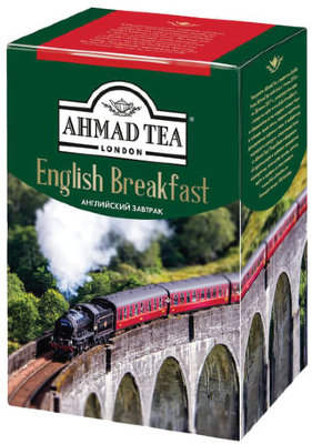Чай AHMAD (Ахмад) "English Breakfast", черный листовой, картонная коробка, 200 г, 1292-012