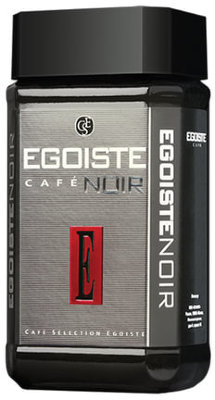 Кофе растворимый EGOISTE "Noir", сублимированный, 100 г, 100% арабика, стеклянная банка, 4492