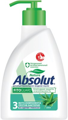 Мыло жидкое 250 мл, ABSOLUT (Абсолют), "Алоэ", антибактериальное, дозатор
