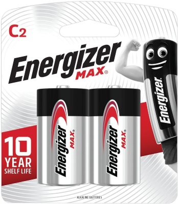 Батарейки ENERGIZER Max, С (LR14, 14А),алкалиновые, КОМПЛЕКТ 2 шт., в блистере