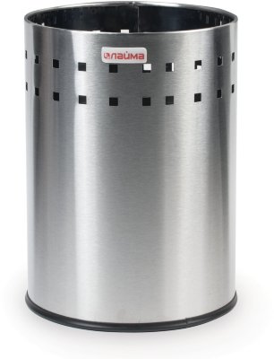 Корзина металлическая для мусора ЛАЙМА "Bionic", 7 л, матовая, перфорированная, несгораемая